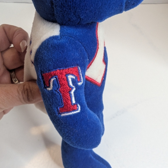 Team Bears Authentic Ivan “Pudge” Rodríguez #7 Texas Rangers MLB Beanie Bear NWT - Picture 9 of 10